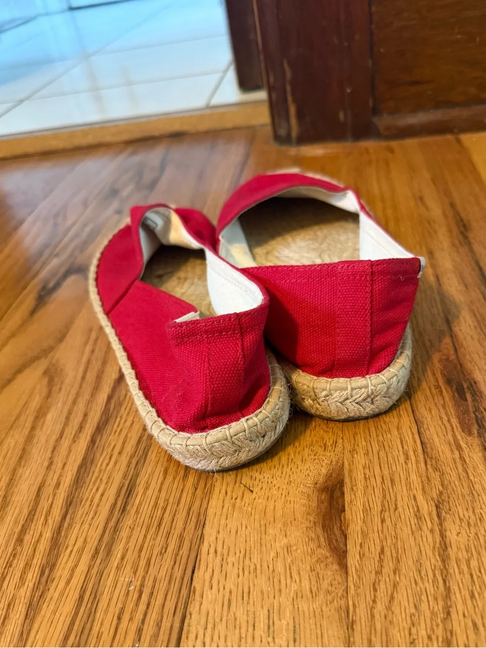 Soludos Red Canvas Espadrille Slip-Ons - Women